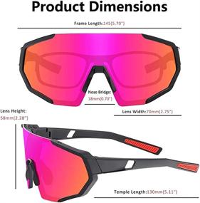 img 1 attached to Cycling Sports Sunglasses with 3 Interchangeable Lenses for Men and Women - Ideal for Cycling, Baseball, Running, Fishing, and Golf