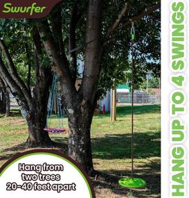 img 2 attached to 🌳 Swurfer Skyline - Heavy Duty Adjustable Slack Line Swing Hanging System with 4 Quick Connect Locking Steel Anchors for Versatile Swing Setups