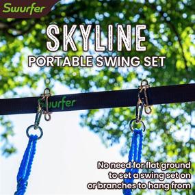 img 3 attached to 🌳 Swurfer Skyline - Heavy Duty Adjustable Slack Line Swing Hanging System with 4 Quick Connect Locking Steel Anchors for Versatile Swing Setups