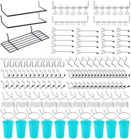 img 4 attached to Industrial Hardware Pieces Organized with Pegboard Hooks