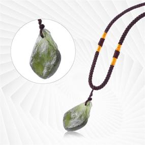 img 1 attached to 💚 Jingbtful Moldavite Crystal Necklace for Women - Green Moldavite Pendant, Irregular Energy Stone Gift for Her