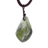 💚 jingbtful moldavite crystal necklace for women - green moldavite pendant, irregular energy stone gift for her logo