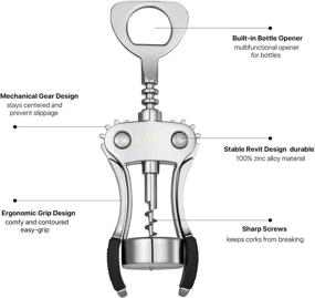 img 1 attached to NUOKING Corkscrew Multifunctional Stoppered Restaurant