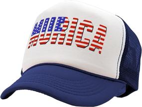 img 1 attached to Murica America Patriot Vintage Trucker Sports & Fitness