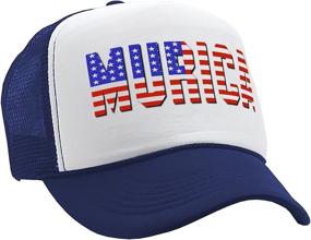 img 3 attached to Murica America Patriot Vintage Trucker Sports & Fitness