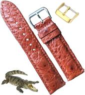 🐊 exquisite handcrafted vietnamese dh 45 24mm: stunning brown crocodile timepiece logo