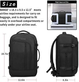 img 3 attached to 🎒 BANGE Overnight Backpack 40L: Ideal Weekender Backpack and Casual Daypack Solution