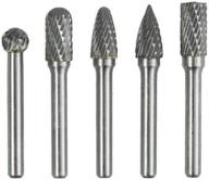 🔩 yeezugo 5pcs double cut tungsten carbide rotary burrs 1/4-inch shank and 2/5-inch head size die grinder bits for drilling, polishing, carving, and engraving logo