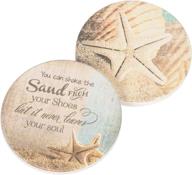 🐚 coastal seashell shake ceramic coaster логотип