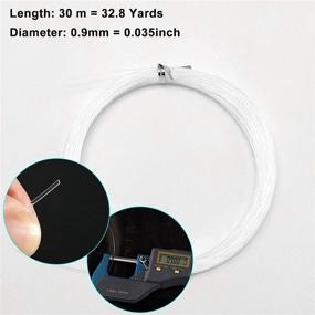 img 3 attached to 🖼️ Invisible Picture Hanging Wire with 40 Aluminum Crimping Sleeves - Supports up to 60lbs, 98ft (30m) Clear Nylon Wire for Picture Frames, String Lights, and Christmas Decor