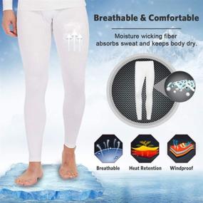 img 2 attached to MANCYFIT Thermal Underwear Compression Leggings Sports & Fitness and Other Sports