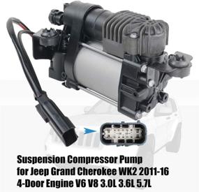 img 4 attached to 💨 Replacement Air Suspension Compressor Assembly 68204730AH for Jeep Grand Cherokee 2011-2020