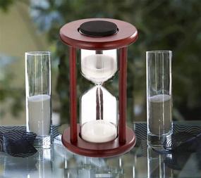 img 2 attached to 🍒 Cherry Wooden Frame Empty Hourglass Sand Clock Timer Set - Sandglass Diy Unity Sand Ceremony Kit for Wedding Home, Desk, Office Decor - Reloj de Arena