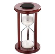 🍒 cherry wooden frame empty hourglass sand clock timer set - sandglass diy unity sand ceremony kit for wedding home, desk, office decor - reloj de arena logo