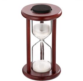 img 4 attached to 🍒 Cherry Wooden Frame Empty Hourglass Sand Clock Timer Set - Sandglass Diy Unity Sand Ceremony Kit for Wedding Home, Desk, Office Decor - Reloj de Arena