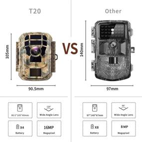 img 2 attached to 📷 16MP 1080P Motion Activated Game Camera for Wildlife Scouting & Hunting | Trail Camera with 2.0" LCD Screen, 120° Wide Angle Lens, Night Vision, Waterproof