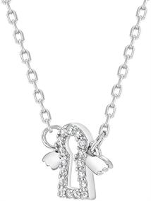 img 3 attached to 👼 925 Sterling Silver Guardian Angel Necklace - Beautiful CZ Angel Pendant for Toddlers & Young Girls - Religious Accessory for Little Girls