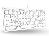 macally usb wired keyboard: compact, efficient 💻 & stylish keyboard for mac and windows - white logo