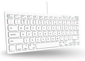 img 4 attached to Macally USB Wired Keyboard: Compact, Efficient 💻 & Stylish Keyboard for Mac and Windows - White