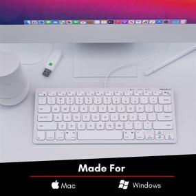 img 3 attached to Macally USB Wired Keyboard: Compact, Efficient 💻 & Stylish Keyboard for Mac and Windows - White