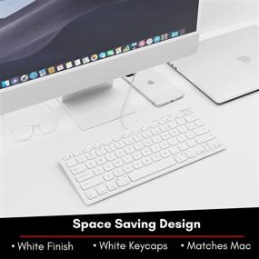 img 2 attached to Macally USB Wired Keyboard: Compact, Efficient 💻 & Stylish Keyboard for Mac and Windows - White