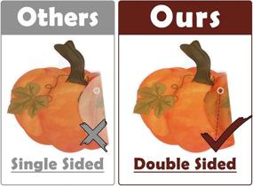 img 1 attached to Ivenf Thanksgiving Decorations Window Clings: Extra Large Autumn Fall Leaves Turkey Pumpkin Decal Set - 6 Sheets, 80 pcs. Perfect for Kids, School, Home, Office, and Party Supplies!
