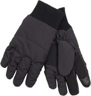 🧤 premium dockers fleece glove for men - black, large size logo