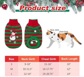 img 3 attached to KOOLTAIL Christmas Cat Sweater - Snowman Stripes Winter Holiday Sweater Soft Knit for Cats & Small Dogs - Keep Warm in Ugly Xmas Sweaters Jumpsuits