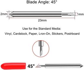 img 2 attached to 🔪 CJRSLRB 30Pcs 45 Degree Standard Cutting Blades for Explore Air/Air 2 Maker Expression: High-Quality Vinyl Fabric Cutting Replacement Blades