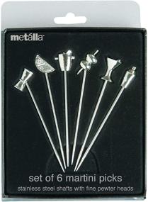 img 1 attached to 🍸 Premium 6-Piece Martini Picks Set – Prodyne Stainless Steel & Pewter