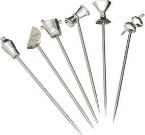 img 2 attached to 🍸 Premium 6-Piece Martini Picks Set – Prodyne Stainless Steel & Pewter