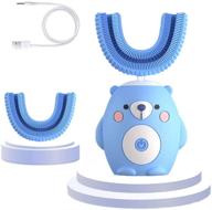 🦷ультразвуковая электрическая зубная щетка для детей, 360° чистка со шестью умными режимами, автоматическое отбеливание, водонепроницаемый дизайн ipx7, детям от 2 до 7 лет (синий) логотип
