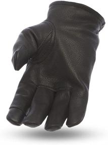 img 2 attached to Small Black Men's Roper Leather Motorcycle Touch Tech Finger Gloves by First Mfg Co