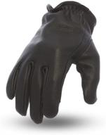 small black men's roper leather motorcycle touch tech finger gloves by first mfg co logo