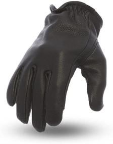 img 3 attached to Small Black Men's Roper Leather Motorcycle Touch Tech Finger Gloves by First Mfg Co