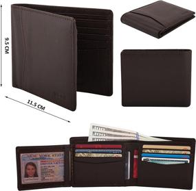 img 3 attached to Stylish Crocodile Embossed Leather Blocking Bifold Men's Accessories - Perfect for the Modern Gentleman