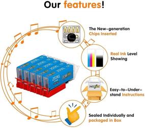 img 1 attached to Doreink 251XL Cyan Ink Cartridge Replacement for Canon CLI-251XL CLI251 XL, Compatible with PIXMA MG7120 MG6320 MG5520 MG5420 MG7520 MX922 Printers (Pack of 5)