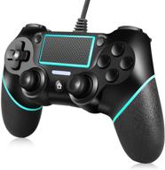 orda wired controller compatible with pc, including motion motors, with mini led indicator and anti-slip design - berry blue logo