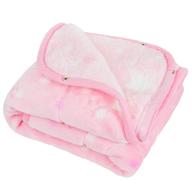 🍼 joie bean pink fleece baby blanket: warm & soft swaddle wrap for infant newborn girls logo