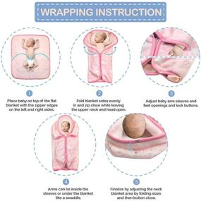 img 2 attached to 🍼 JOIE BEAN Pink Fleece Baby Blanket: Warm & Soft Swaddle Wrap for Infant Newborn Girls