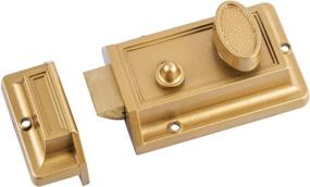 img 3 attached to 🔒 Gold Finish Zinc Cylinder Night Latch Lock with Latch Bolt - Sumbin Night Latch Lock