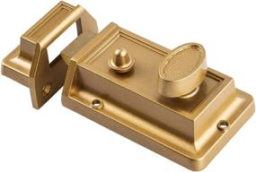 img 2 attached to 🔒 Gold Finish Zinc Cylinder Night Latch Lock with Latch Bolt - Sumbin Night Latch Lock