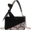 buddy shoulder fashion snakeskin pattern women's handbags & wallets logo