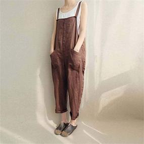 img 3 attached to Cotton Jumpsuit Rompers for Women: Women's Clothing in Jumpsuits, Rompers & Overalls