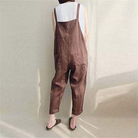 img 2 attached to Cotton Jumpsuit Rompers for Women: Women's Clothing in Jumpsuits, Rompers & Overalls