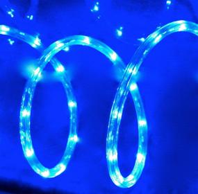 img 2 attached to 🔵 Izzy Creation 18FT Blue LED Flexible Rope Lights for Indoor and Outdoor Lighting, Waterproof Connectable120V Plug-in, 3/8" Round for Home, Garden, Patio, Shops, Christmas, New Year, Wedding, Party, and Events