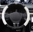 baimil car steering wheel cover universal cystal crown pu leather dad diamond steering wheel cover 15 inch black &amp interior accessories logo