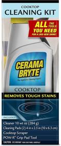 img 4 attached to 🧽 Effective Cerama Bryte Cooktop Cleaning Kit: 10oz Cleaner, 2 Pads, Scraper & More