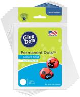 🔵 glue dots double-sided permanent dots, blue tint, 1/2'', pack of 360 (of111perm-amz), 6 pack logo