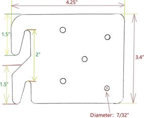 img 2 attached to Ckbestery Wood Rail Hook Plates